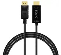 Kabelis SAVIO Display Port - HDMI 4K 60Hz 1,5m