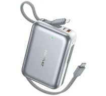 Awei C03 ārējais akumulators (powerbank) | 20 000 mAh | 45W | PD | USB-A, USB-C, Lightning | sudraba krāsā