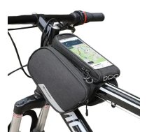 Wozinsky frame bike bag + detachable phone cover up to 6.5 "1.5l black (WBB7BK)