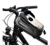 Wozinsky bicycle bag for the frame, armored, with a phone pocket, 1.7 l - black
