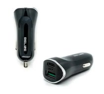 BELINE automašīnas lādētājs | 30W | PD | USB-A, USB-C | melns