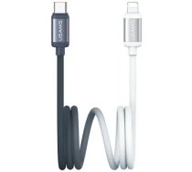 USAMS SJ757 datu pārraides un uzlādes vads | USB-C uz Lightning | 30W | 1.2m | melns un balts