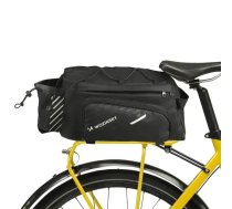 Wozinsky Bike Pannier Rack Bag with Shoulder Strap 9L (Rain Cover Included) Black (WBB22BK)