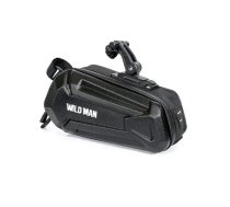 WILDMAN traveling bag under bike saddle with zipper 1,2L XT7 black