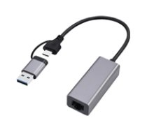 GEMBIRD USB 3.1 + type-C Gigabit adapter (A-USB3AC-LAN-01)