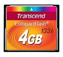 Transcend 133x, CF, 4GB, Compact Flash Card TS4GCF133 0760557810308