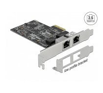 Delock PCI Express x2 Card to 2 x RJ45 2.5 Gigabit LAN RTL8125 LAN Adapter 89530 4043619895304