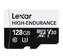 Lexar High Endurance, microSDXC, 128GB UHS-I, U3, V30 LMSHGED128G-BCNNG 843367128990