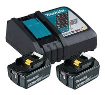 Makita Power Source Kit 18V 6Ah, set (black, 2x battery BL1860B, 1x charger DC18RC) 199480-6 0088381537100