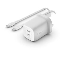 Belkin 65W DUAL USB C GAN CHARGER 2M C C 100W CABLE WCH013VF2MWH-B6 0745883844678