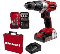 Einhell Cordless Impact Drill TE-CD 18/2 Li-i +22, 18V (red/black, Li-Ion battery 2.5Ah, case E-Box Basic + bit drill set) 4514220 4006825661835