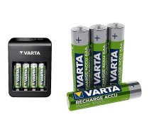 VARTA LCD Plug Charger+, charger (black, charges AA, AAA, 9V and a USB device) 57687101441 4008496988303