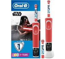 Oral-B Kids Star Wars Electric Toothbrush with Disney Stickers, 2 Replacement Heads, Red D100 Star Wars 4210201241331