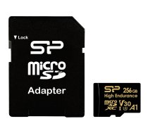 Silicon Power memory card microSDXC 256GB High Endurance + adapter SP256GBSTXDV3V1HSP 4713436150121