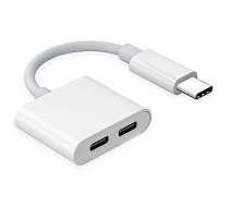 Mocco RoGer JH-032 USB-C to 2x USB-C Audio adapter + Charging JH-032 4752168123195