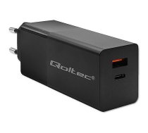 Qoltec GaN Power PRO charger 1xUSB C, 1xUSB, 100W 52382 5901878523828