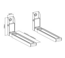 Maclean MC-915 W Universal Microwave Oven Bracket Holder Wall Mount Adjustable White Space Saving 30kg MC-915W 5902211121404