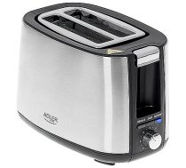 Adler Toaster AD 3214 Power 750 W, Number of slots 2, Housing material Stainless steel, Stainless steel/Black AD 3214 5903887802154