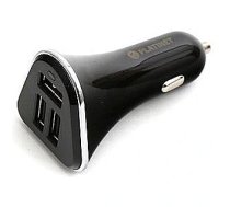 Platinet PLCR3B 12/24V IC Car Charger 3x USB + Micro USB Cable 1m Black PLCR3B 5907595437219