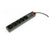 EnerGenie Gembird SPF5-C-10 surge protector Black 5 AC outlet(s) 250 V 3 m SPF5-C-10 8716309086349