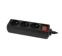 EnerGenie Gembird EG-PSU3F-01 surge protector Black 3 AC outlet(s) 230 V 0.6 m EG-PSU3F-01 8716309096621