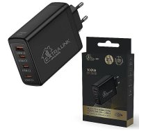 ExtraLink Smart Life Fast Charger 100W GaN | Charger | 3x USB-C, USB-A, CHARESL01 CHARESL01 5906168630439