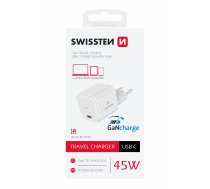 Swissten GaN Travel Charger Tīkla Lādētājs USB-C 45W 22037010 8595217483798