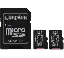 MEMORY MICRO SDXC 64GB UHS-I/2PACK SDCS2/64GB-2P1A KINGSTON SDCS2/64GB-2P1A 740617298994