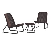 Dārza mēbeļu komplekts Keter Rio Patio Set, brūns