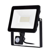 LED prožektors ar sensoru SL 17121S, 50W, melns, IP44