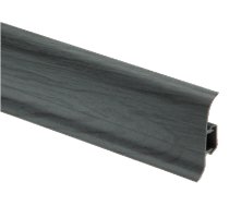 Grīdlīste CEZAR PVC, h59 mm, 2.2 m, tumši pelēks ozols