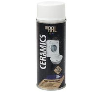 Emalja aerosols glancētām virsmām Inral Ceramics 400ml RAL9003 balts