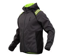 Darba jaka BoSafety TOPEK Softshell, pelēka/melna, XXXL izmērs