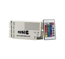 LED RGB lentes vadības bloks ar mūzikas uztvērēju Visional 12-24V, 3A