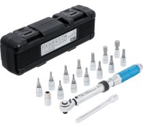 Dinamometriskās uzgriežņu atslēgu komplekts 1/4 3-24Nm 16gb