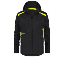 Softshell jaka ar kapuci melna/dzeltena (280g/m²) KALAMA L