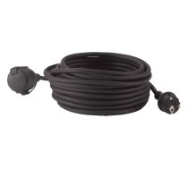 Pagarinātājs 25m 3G1,5 melns IP44 (Gumija)