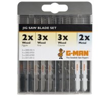 Figūrzāģa asmeņu komplekts kokam + metālam 10gb G-MAN