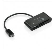 Micro USB atmiņas karšu lasītājs MicroSD/SD/USB Gembird