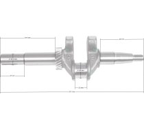 Kloķvārpsta Zongshen Xp200 6,5Hp 22,2 mm