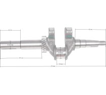 Kloķvārpsta Zongshen Xp200A 6,5Hp 22,2Mm 50Mm