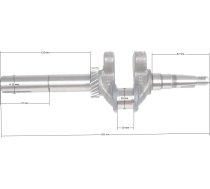 Kloķvārpsta Zongshen Xp200A 6,5Hp 25Mm 70Mm