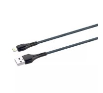LDNIO LS522 2 m USB - Lightning kabelis (pelēks-zils)