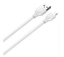 USB un Lightning kabelis LDNIO LS540, 2,4A, 0,2 m (balts)