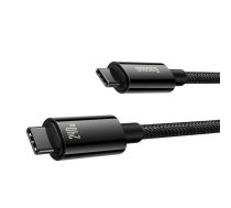 Baseus CAWJ040001 Tungsten Gold ātrās uzlādes datu kabelis USB-C - USB-C 240W 1m melns