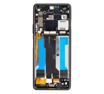 LCD displejs + skārienjūtīgais bloks melns Sony BT52 Xperia 10 III Black (servisa komplekts)