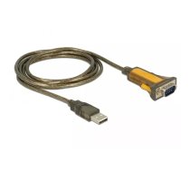 DeLOCK 65840 seriālais kabelis Melns, Dzeltens 1,5 m USB Type-A DB-9