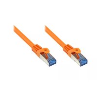 Alcasa Cat6a 0.5m tīkla kabelis Oranžs 0,5 m S/FTP (S-STP)