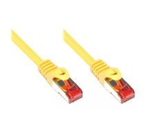 Tīkla kabelis Alcasa 0.5m Cat6 S/FTP Dzeltenā krāsā