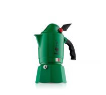 Moka kanna BIALETTI Moka BREAK ALPINA — 3 tasītes, zaļa, alumīnijs, bakelīta rokturis